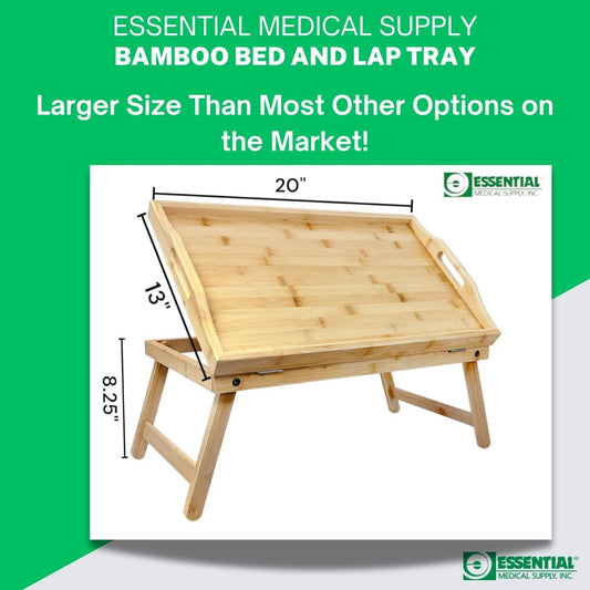 Essential Bamboo Tray Table – Adjustable Folding Bed & Chair Tray