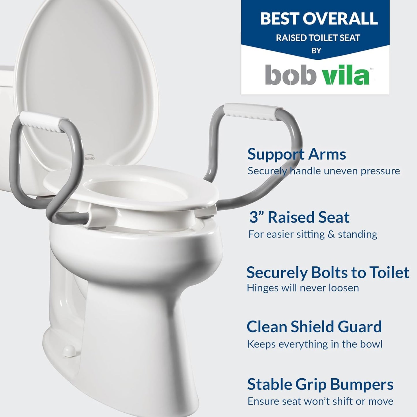 Bemis Assurance™ 3” Raised Premium Toilet Seat