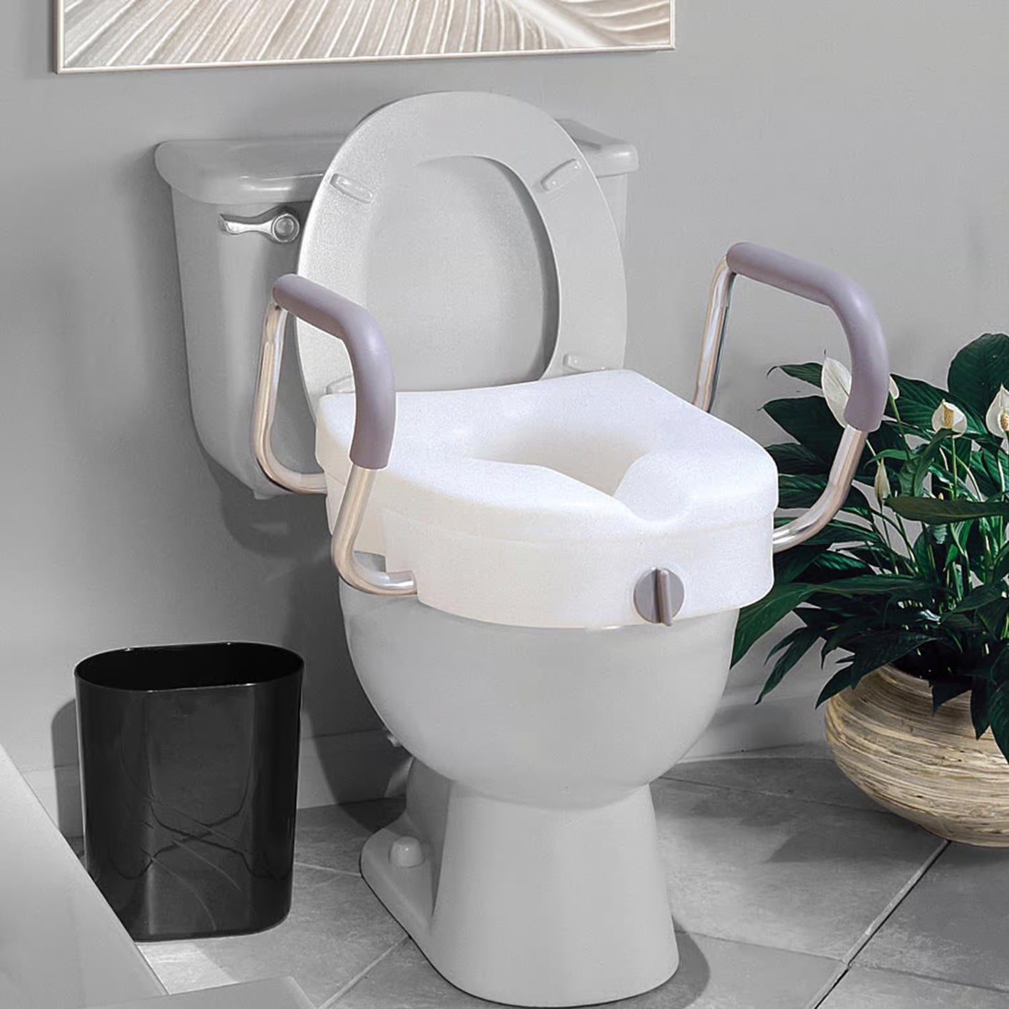 Carex E-Z Lock™ Raised Toilet Seat with Adjustable Handles