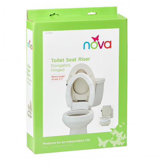 Nova Toilet Seat Riser – Standard, Hinged