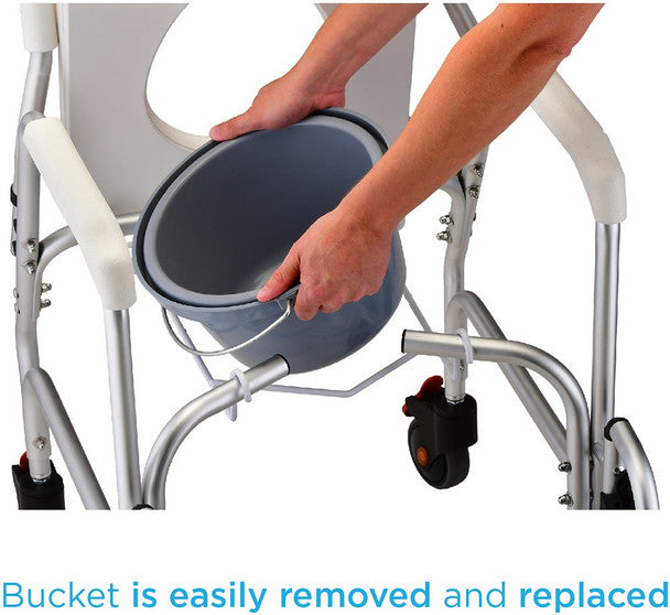 Shower Commode Chair with Wheels and Footrests (NOVA)