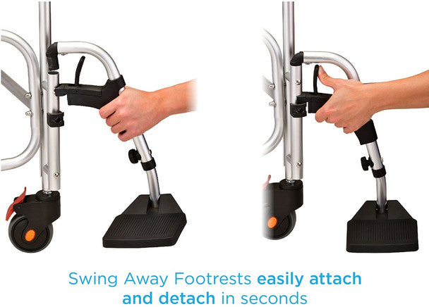 Shower Commode Chair with Wheels and Footrests (NOVA)