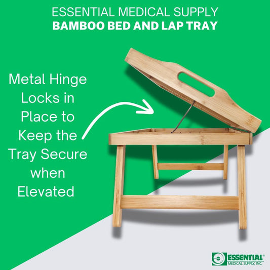 Essential Bamboo Tray Table – Adjustable Folding Bed & Chair Tray
